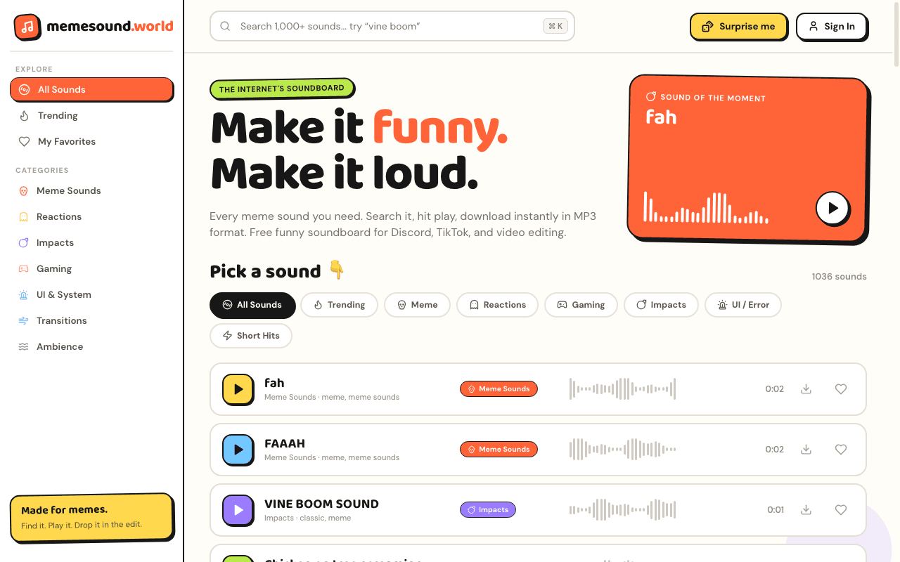 MemeSound screenshot